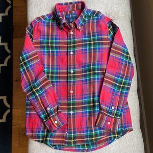 Polo Ralph Lauren Boys Plaid Cotton Twill Button Down Shirt, Size Boys 7